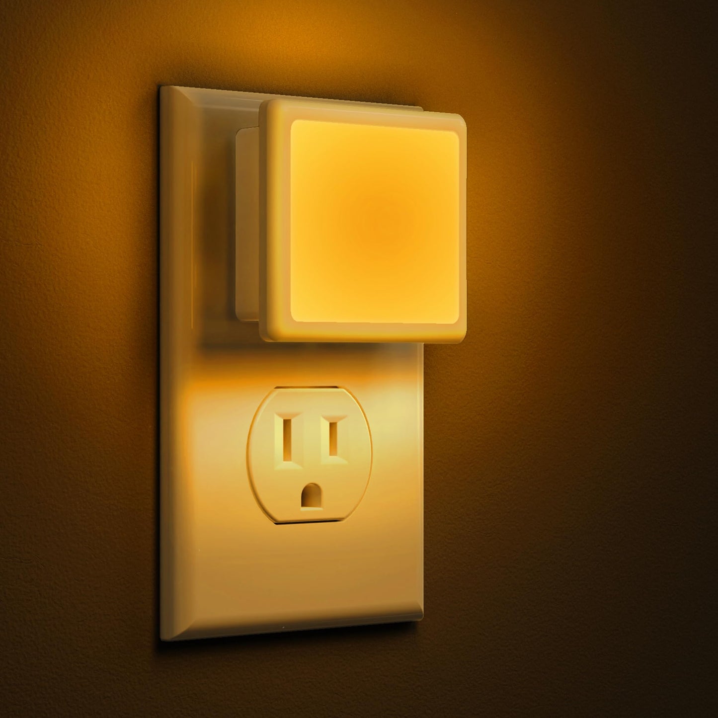 L LOHAS LED Night Lights Plug into Wall 2-Pack, 0.3W Plug in Night Light | Dusk to Dawn, 3000K Soft White, Bright Nightlight Auto-on/off, for Adults Kids Room Bedroom Bathroom Hallway Kitchen, Non-Dim